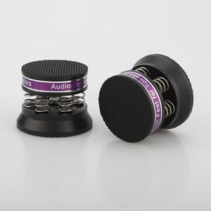 Isolasjonsføtter for hi-fi - 4pk, sort