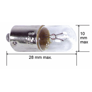 7V 0,3A / 2,1w bajonettpære