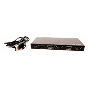 HDMI-splitter 1x4 med støtte for 4K@60Hz, HDCP 2.3 og EDID-s