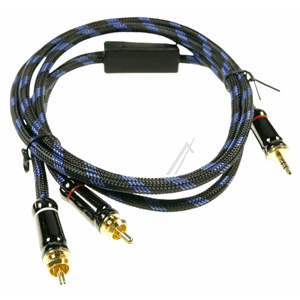 Premium kabel, 3,5mm jack hann/2x phono hann, 1,5m