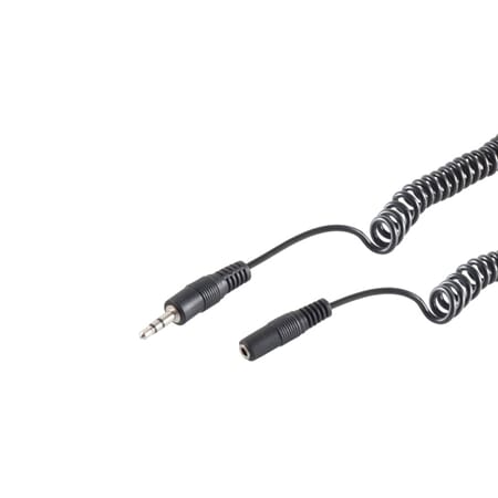 3,5mm HAN/HUN 5 meter, stereo, m/ spiral