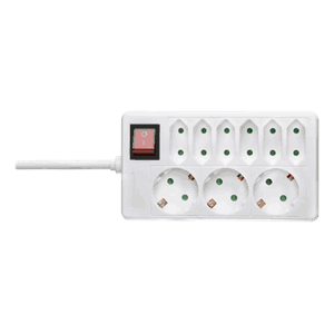Kabelforgrener 9 sockets, 1,5m kabel