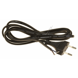 Euro-plugg med 1,5m kabel, sort