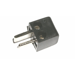 DIN 2-pin høyttalerplugg, liten type, 2-pk, Sort