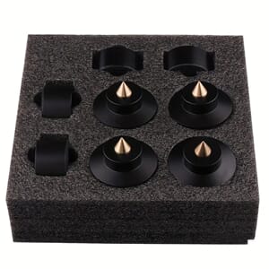 Isolasjonsføtter for hi-fi - 4pk, Sort