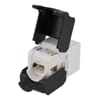 Cat6A Keystone jack, toolless clamp termination