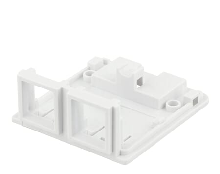 Surface mount box for Keystone, 2 ports