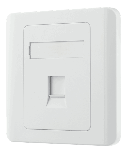 Ethernet & TV-Koaxial-Wandplatte – 1x Cat 6 RJ45 & 1x F-Typ Keystone, Flach, Einfach Zu Montieren