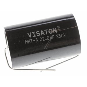 22uF, 250V, Visaton MKT-A foliekondensator, aksial