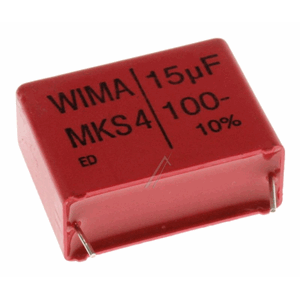 15uF, 100V MKS4-kondensator RM=27,5mm