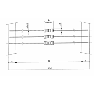 1,0R-0,5W SIKKERHETSMOTSTAND, 2,5X6,5MM