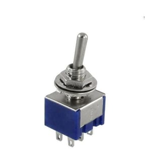 Vippebryter 6-pin 6A/125V DPDT